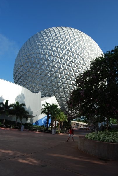 Spaceship Earth, EPCOT — from one of our early spring trips